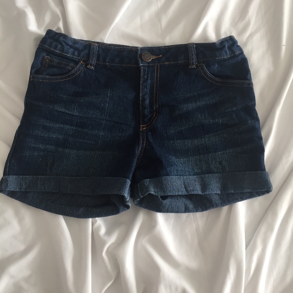 High waisted jean shorts